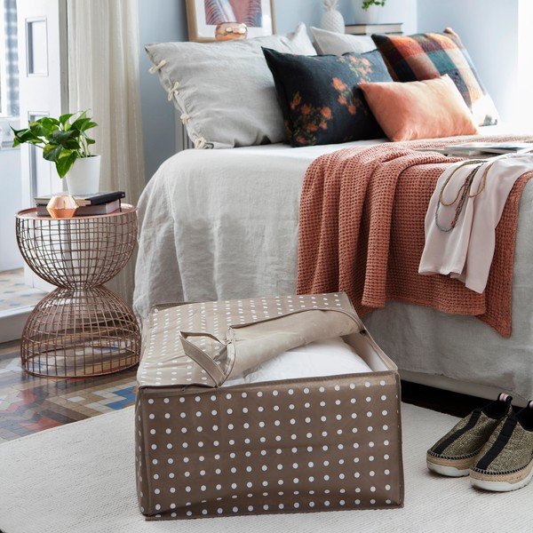 Beżowy organizer Compactor Dots, 50x70 cm-image-1