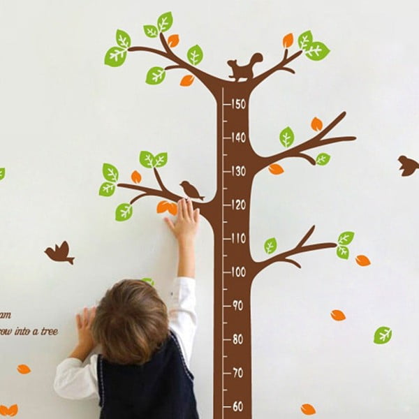 Naklejka dziecięca do mierzenia wzrostu na drzwi/na ścianę 60x190 cm Dreaming Tree – Ambiance