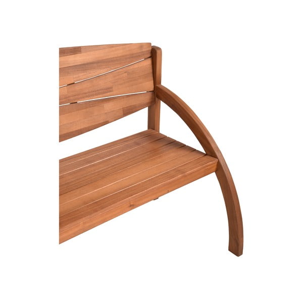 Brązowa drewniana ławka ogrodowa Hadia – Garden Pleasure-image-2