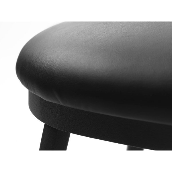 Czarna  ławka z imitacji skóry Gain – Unique Furniture-image-4
