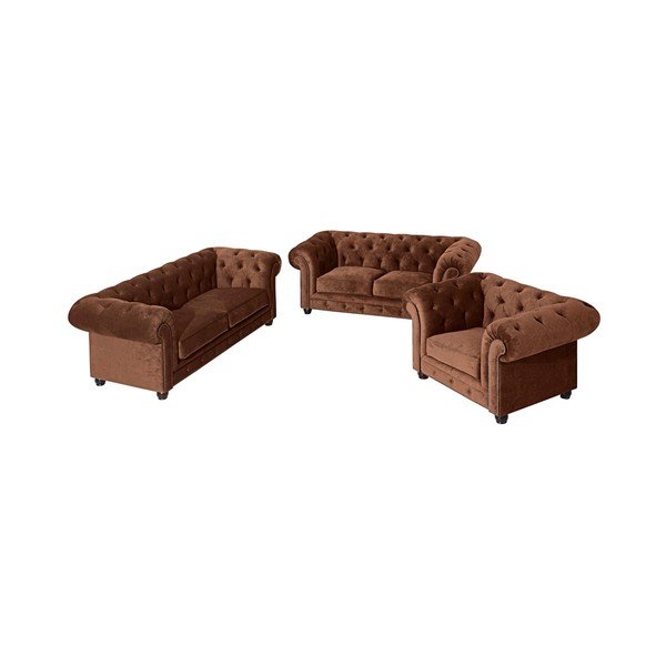 Brązowy fotel Max Winzer Orleans Velvet-image-3