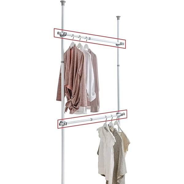 Zestaw 2 teleskopowych drążków na ubrania Wenko Herkules, dł. 75-120 cm-image-1