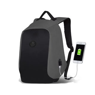Czarno-szary plecak z portem USB My Valice SECRET Smart Bag