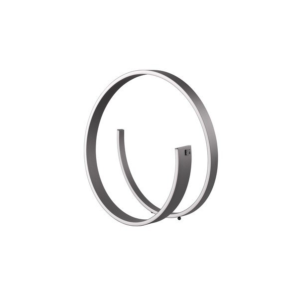 Czarna lampa stołowa LED ze sterowaniem głosowym/mobilną aplikacją i metalowym kloszem (wysokość 45 cm) Cinardi – CINQUE-image-1