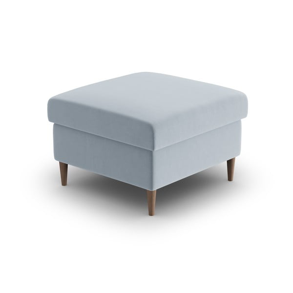 Jasnoniebieski aksamitny podnóżek Kyoto – Cosmopolitan Design-image-2