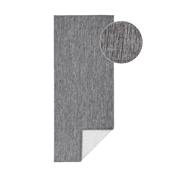 Szary chodnik dwustronny odpowiedni na zewnątrz NORTHRUGS Miami, 80x250 cm