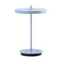 Jasnoniebieska metalowa lampa stołowa LED z metalowym kloszem (wysokość 31 cm) Asteria Move – UMAGE