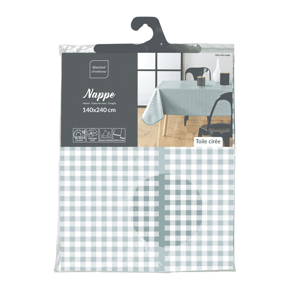 Obrus zmywalny 140x240 cm Mini Vichy – douceur d'intérieur