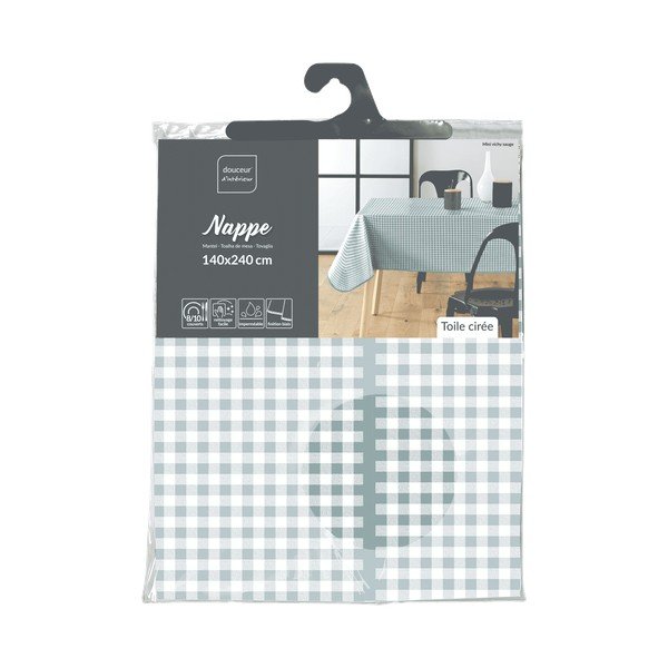 Obrus zmywalny 160x160 cm Mini Vichy – douceur d'intérieur