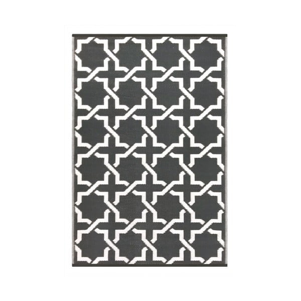 Czarno-biały dwustronny dywan zewnętrzny Green Decore Kula, 90x150 cm