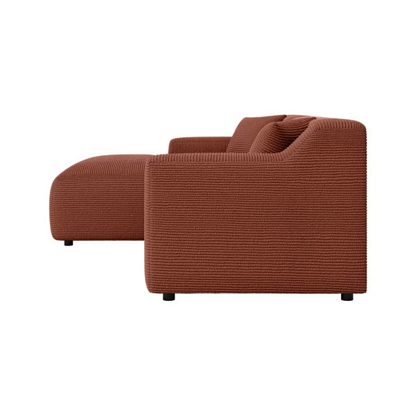 Ceglasty sztruksowy narożnik (lewostronny/z szezlongiem) Martin – Ropez-image-3
