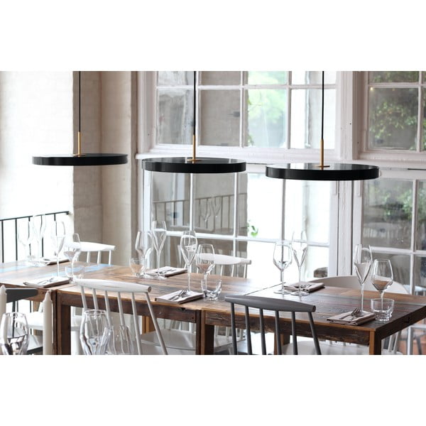 Czarna lampa wisząca LED z metalowym kloszem ø 31 cm Asteria Mini – UMAGE-image-3