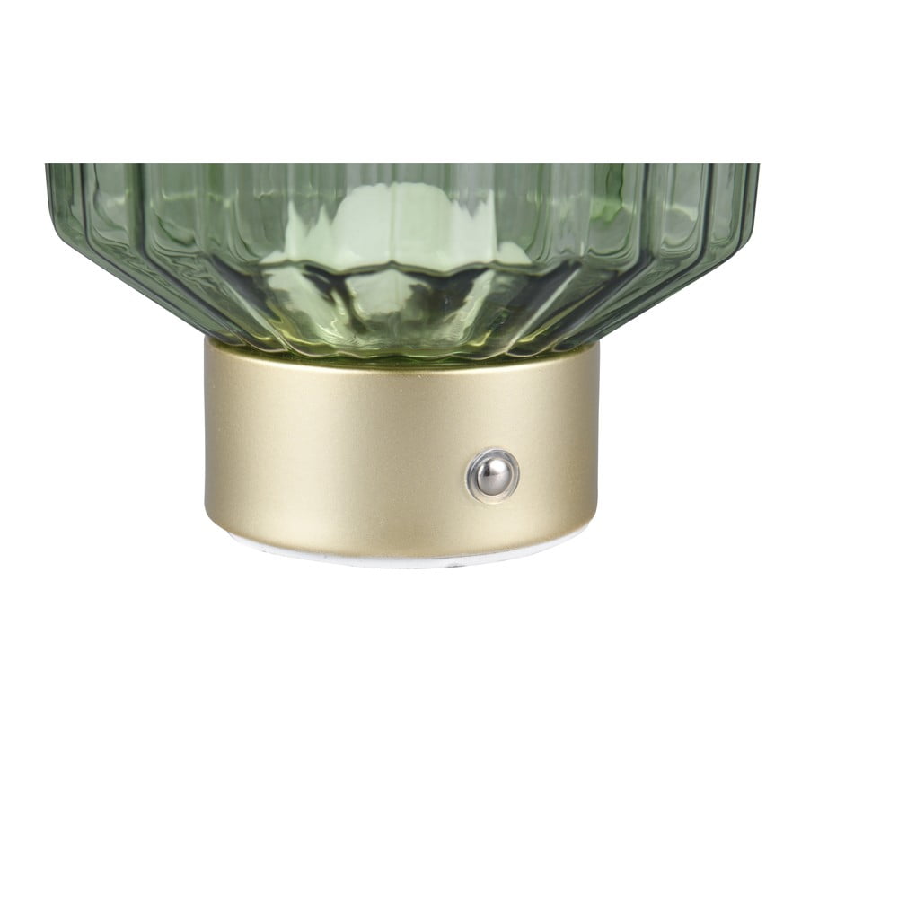 Lampa stołowa LED w zielono-złotym kolorze ze ściemniaczem i szklanym kloszem (wys. 19,5 cm) Lord – Reality (zdjęcie 4)
