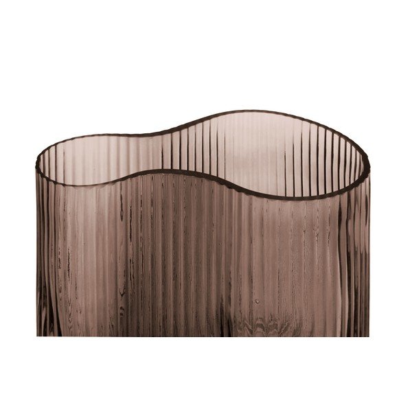 Brązowy szklany wazon PT LIVING Wave, wys. 18 cm-image-2