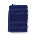 Ciemnoniebieski ręcznik z bawełny organicznej frotte 50x100 cm Check – JUNA