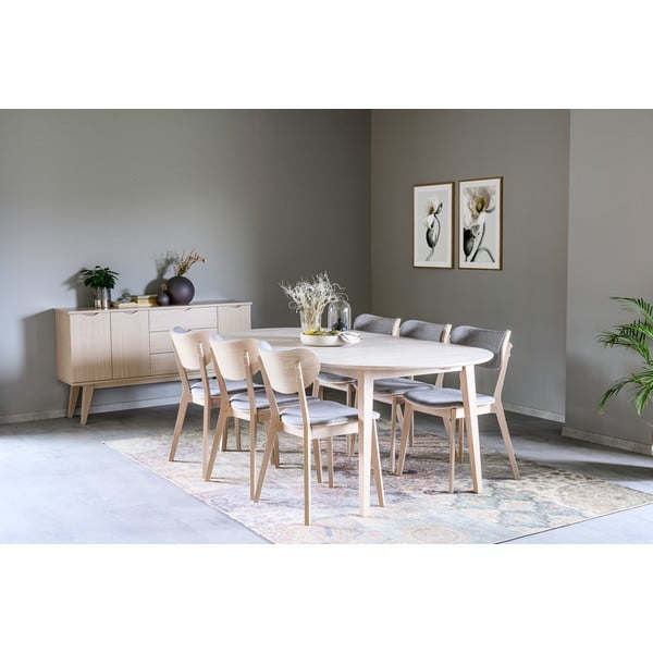 Jasny owalny stół rozkładany z drewna dębowego Rowico Mimi, 170 x 105 cm-image-1