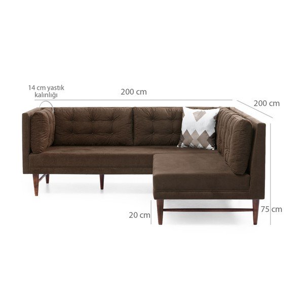 Brązowa sofa narożna Balcab Home Barbara-image-2