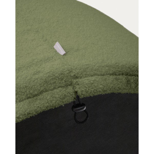 Zielony puf z materiału bouclé Kaeli – Kave Home-image-1