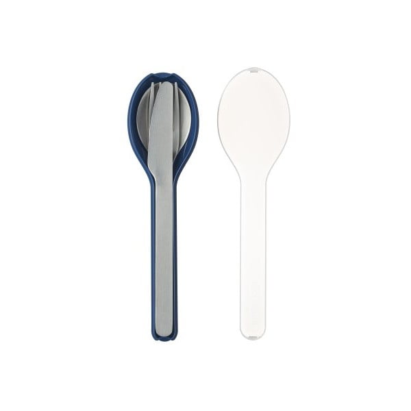 3-częściowy zestaw sztućców podróżnych w niebieskim etui Mepal Ellipse-image-2