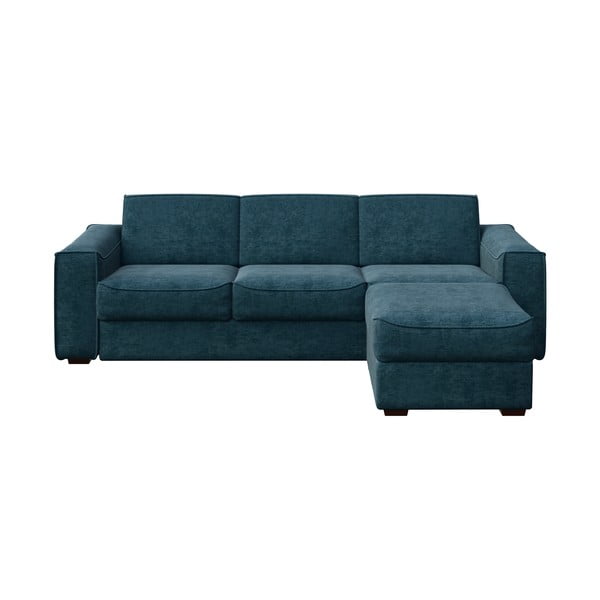 Granatowa sofa rozkładana z wielofunkcyjnym szezlongiem MESONICA Munro, 308 cm