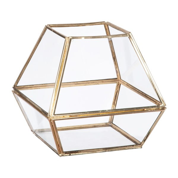Szklana witrynka/ doniczka Stand Glass Gold, 16 cm