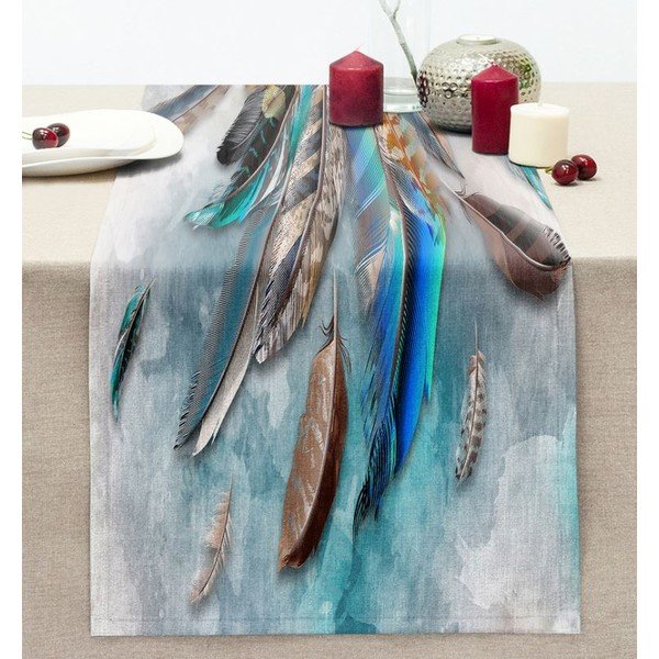 Bieżnik 40x130 cm Blue Feather – Mila Home-image-1