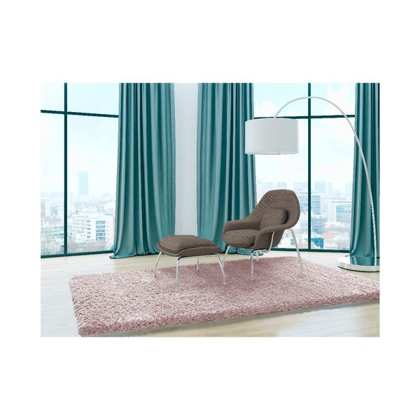 Różowy dywan Universal Floki Liso, 200x290 cm-image-1