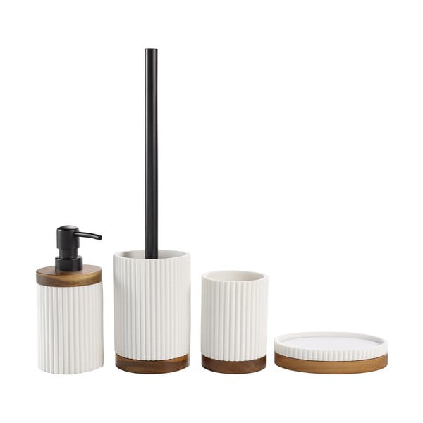 Biały kubek na szczoteczki do zębów z żywicy polimerowej Niagara – douceur d'intérieur-image-2