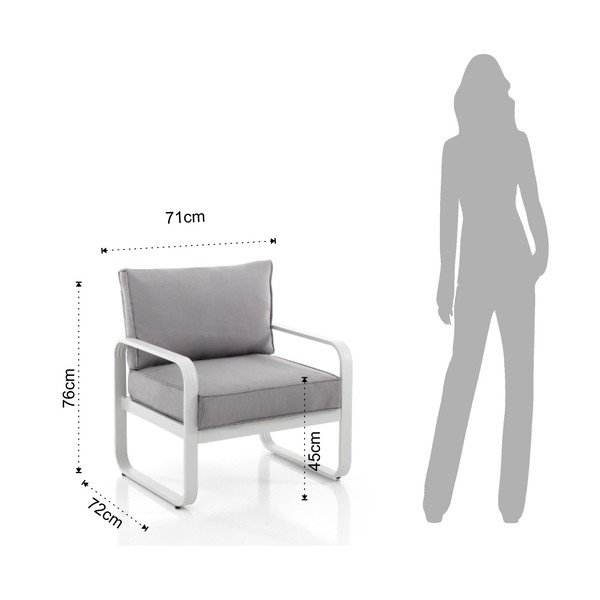 Jasnoszary metalowy fotel ogrodowy Ischia – Tomasucci-image-4
