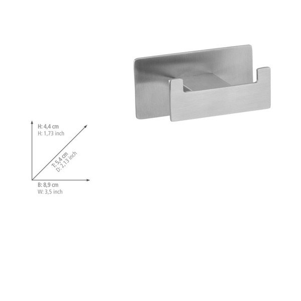 Haczyk ze stali nierdzewnej w kolorze matowego srebra bez wiercenia Genova – Wenko-image-4