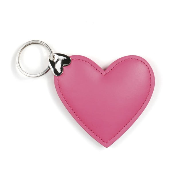 Różowy breloczek na klucze GO Stationery Hearts Key