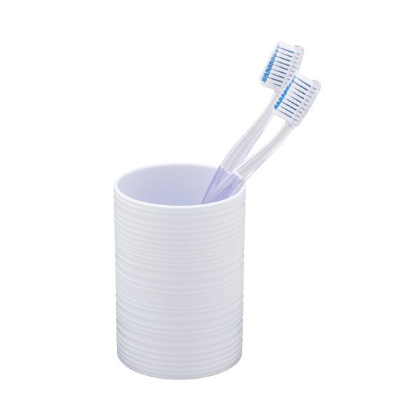 Biały plastikowy kubek na szczoteczki do zębów Lyon – Allstar-image-1