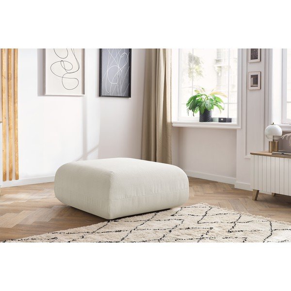 Biały sztruksowy podnóżek Lecomte – Bobochic Paris-image-1