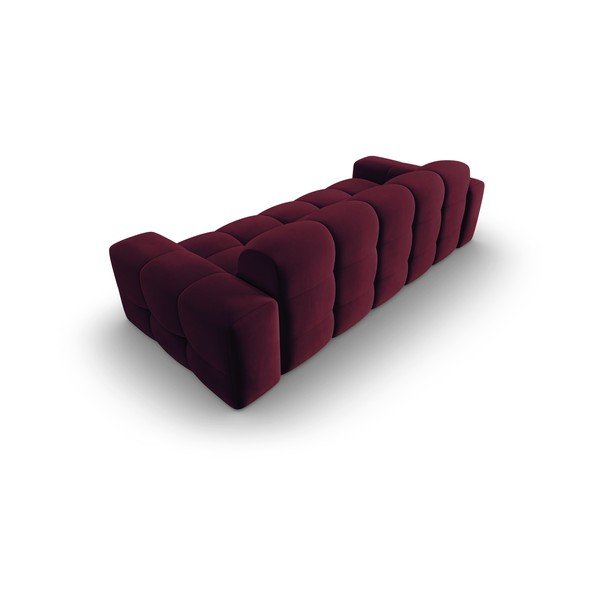 Bordowa aksamitna sofa 222 cm Kendal – Micadoni Home-image-4