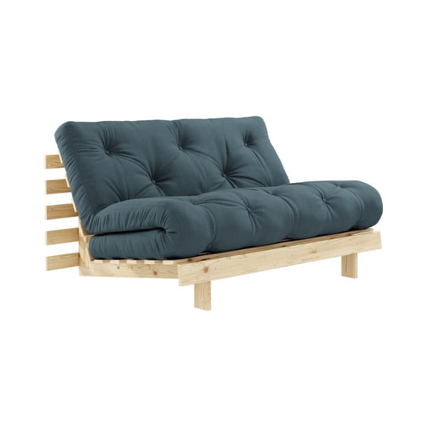 Sofa rozkładana z niebieskozielonym obiciem Karup Design Raw/Petrol Blue