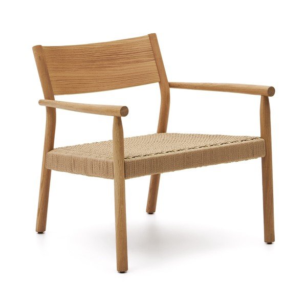 Fotel z plecionką w jasnym naturalnym kolorze Yalia – Kave Home