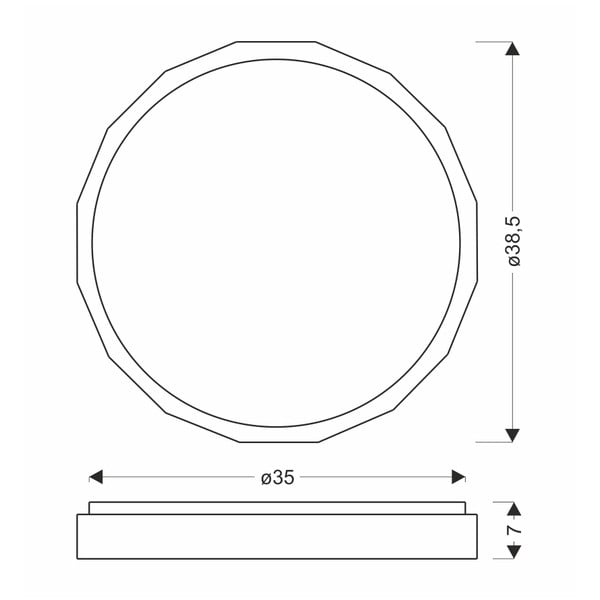 Naturalna lampa sufitowa LED ø 38,5 cm Cadix – Candellux Lighting-image-1