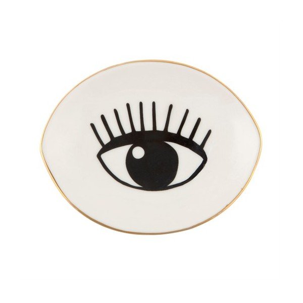 Ceramiczny mały talerz dekoracyjny Sass & Belle Eyes On You