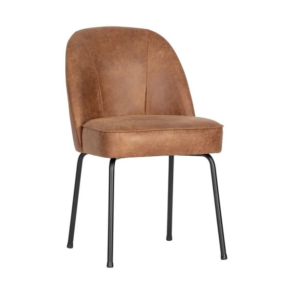 Koniakowe krzesła zestaw 2 szt. ze skóry Vogue – WOOOD