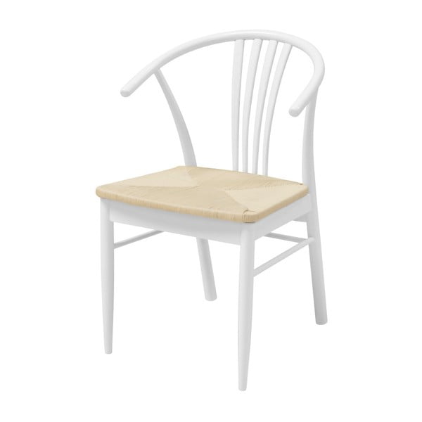 Białe krzesło do jadalni z drewna brzozowego Interstil York