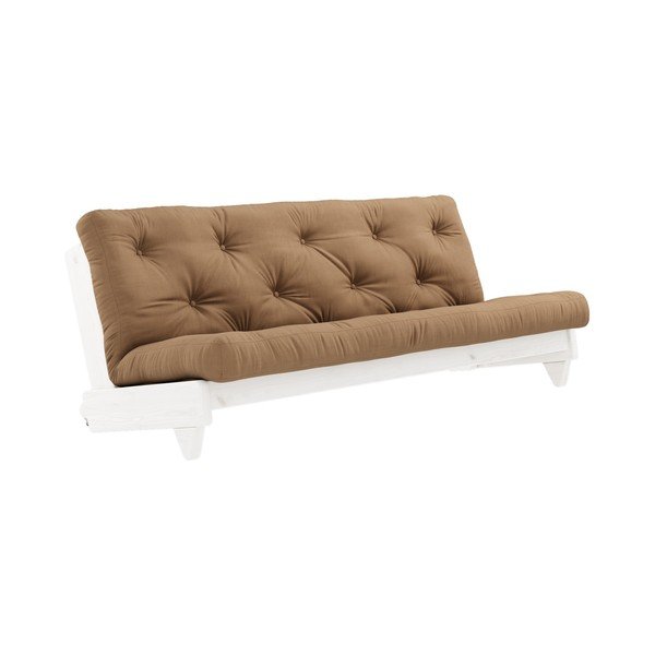 Sofa rozkładana z brązowym pokryciem Karup Design Fresh White/Mocca-image-1