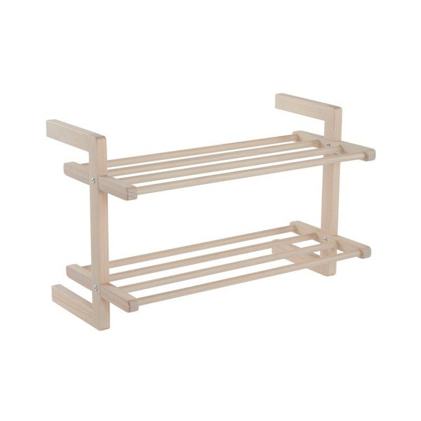 Wiszący regał na buty z litego drewna sosnowego w jasnym naturalnym kolorze 70x45x38 cm Eddison – Jotex