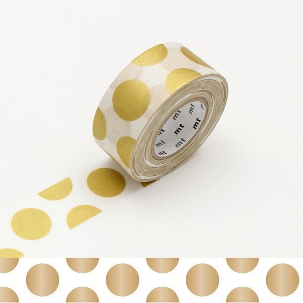 Washi
  taśma dekoracyjna Motif Dot Gold