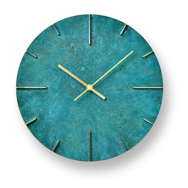 Turkusowy zegar Lemnos Clock Quaint, ⌀ 25 cm