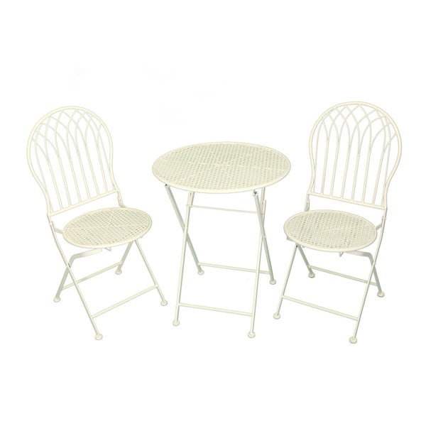 Składany zestaw ogrodowy stolik i 2 krzesła Soho And Deco Chartres