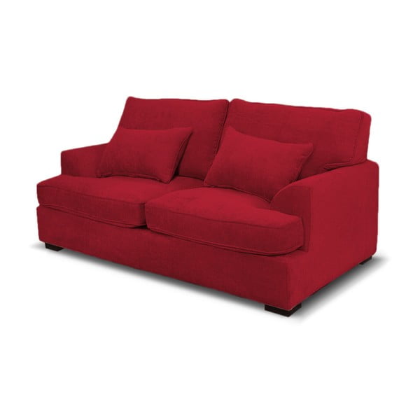 Czerwona sofa trójosobowa Rodier Ferrandine