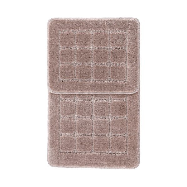 Brązowe dywaniki łazienkowe zestaw 2 szt. 50x80 cm Kareli – Foutastic-image-2