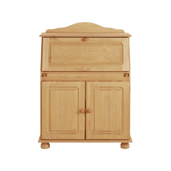 Wysoka komoda z litego drewna sosnowego z sekretarzykiem 107x39 cm Mette – Støraa