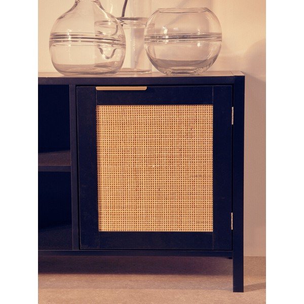 Czarna szafka pod TV 120x52x38 cm Sherman – Premier Housewares-image-2