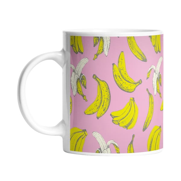 Kubek ceramiczny Banana in Pink, 330 ml